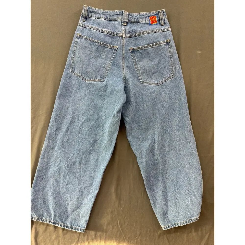 Empyre Jeans Size 28 Light Wash Baggy Wide Leg Skate Y2K Denim